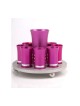 Agayof Kiddush Cup Set in Hot Pink and Si... | Jewish Gift from Israel