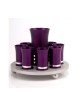 Purple Silver Kiddush Cup Set by Agayof | Jewish Gift from Israel