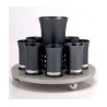 Kiddush Cup Set by Agayof Two Tone Gray | Jewish Gift from Israel