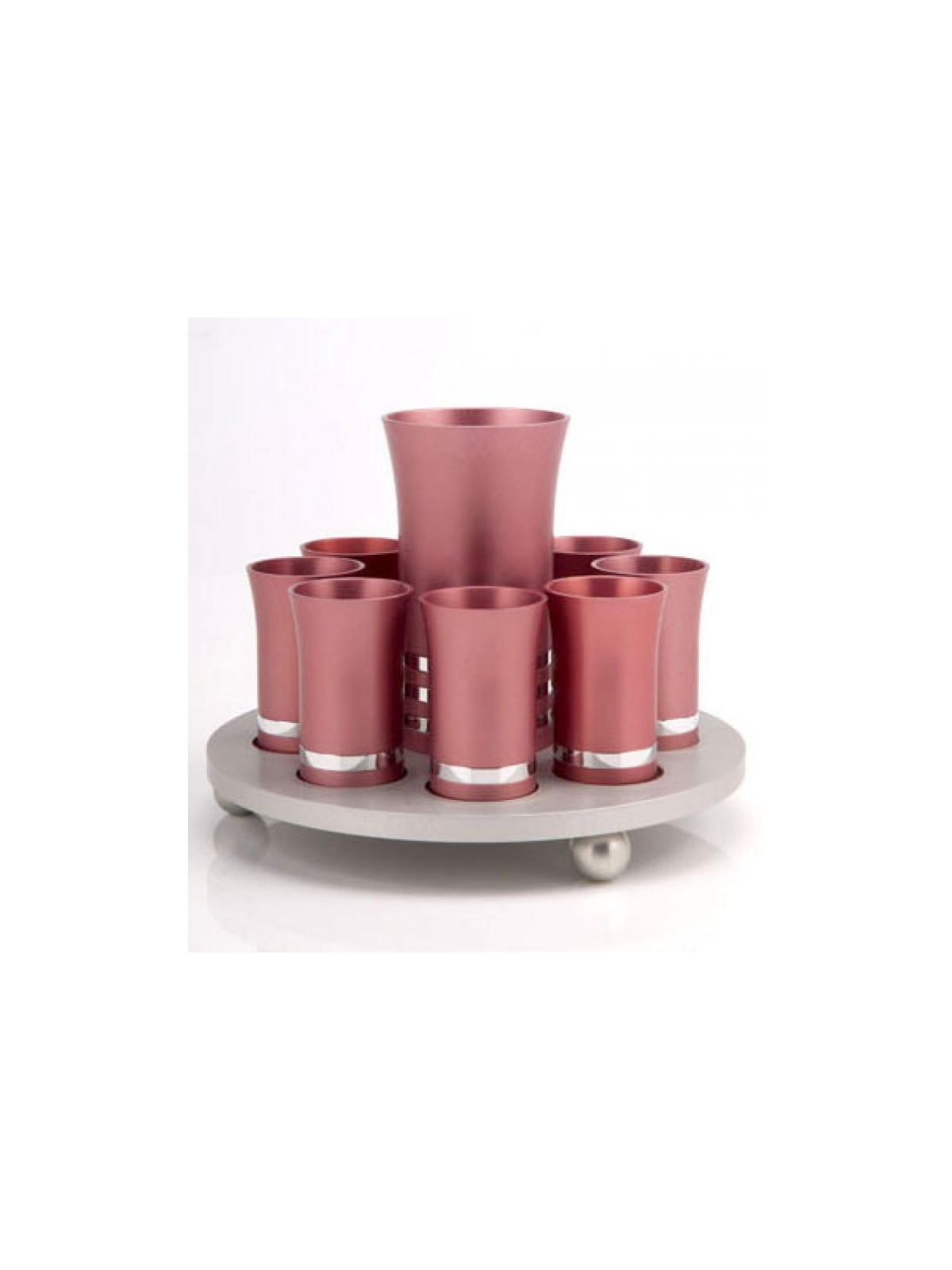 Agayof Kiddush Cup Set Pastel Pink | Wine Fountains & Liqueur Sets