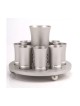 Silver Color Agayof Kiddush Cup Set | Wine Fountains & Liqueur Sets