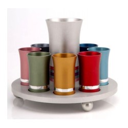 Multicolor Kiddush Cup Set by Agayof | Wine Fountains & Liqueur Sets