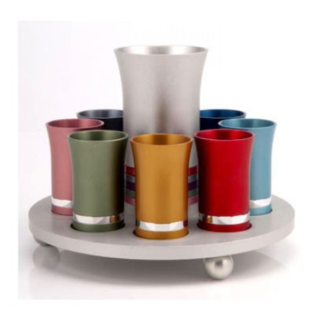 Multicolor Kiddush Cup Set by Agayof | Wine Fountains & Liqueur Sets