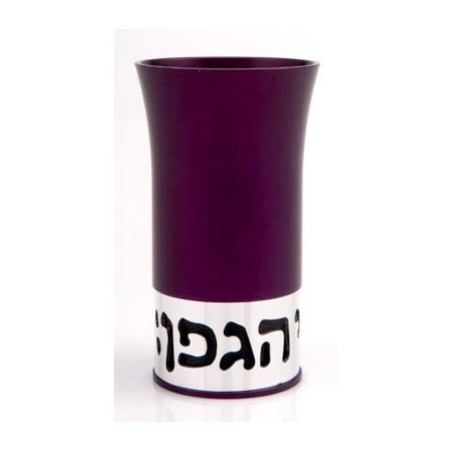 Blessing Kiddush Cup By Agayof Purple | Jewish Gift from Israel
