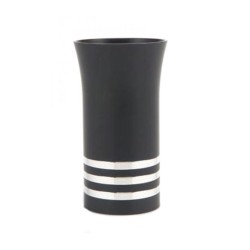 Black Silver Agayof Kiddush Cup | Fountains and Kiddush Cups by Agayof