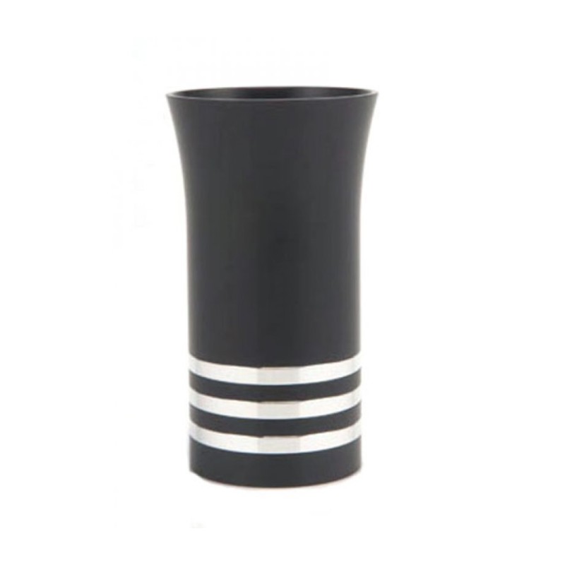 Black Silver Agayof Kiddush Cup | Fountains and Kiddush Cups by Agayof