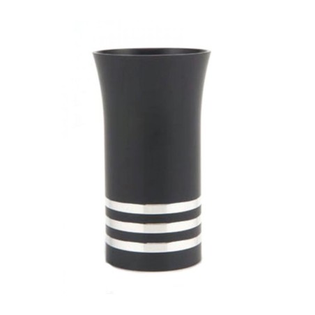 Black Silver Agayof Kiddush Cup | Fountains and Kiddush Cups by Agayof