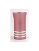 Pastel Pink Kiddush Cup with Silver Strip... | Jewish Gift from Israel