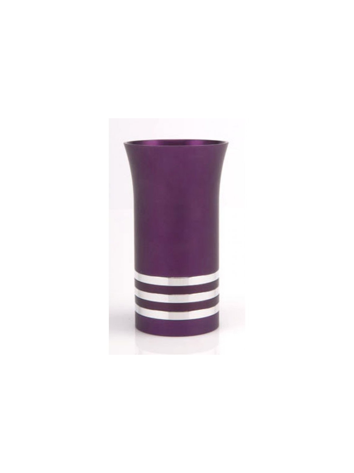 Purple Kiddush Cup with Silver Stripes by... | Jewish Gift from Israel