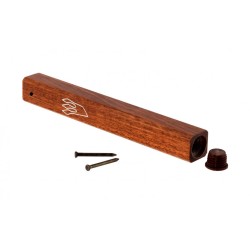 Classic Dark Brown Wood Mezuzah | Wood Mezuzah