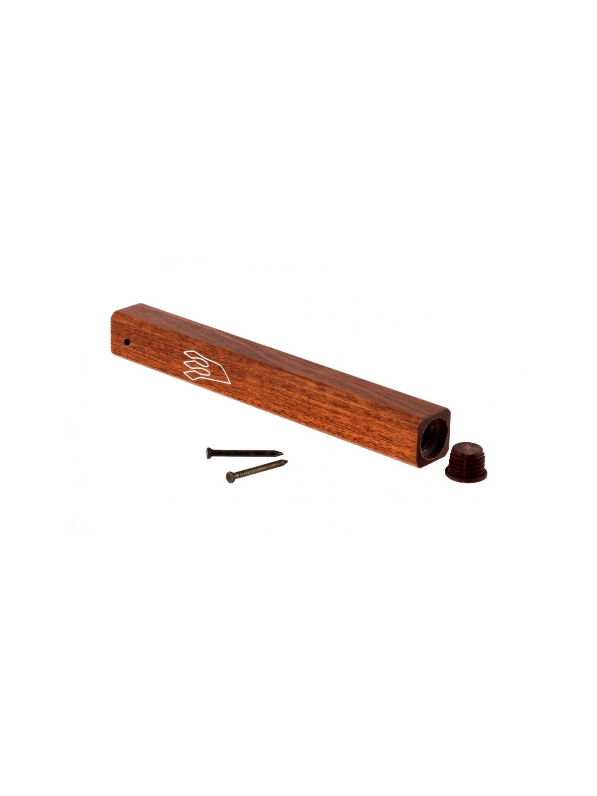 Classic Dark Brown Wood Mezuzah | Wood Mezuzah