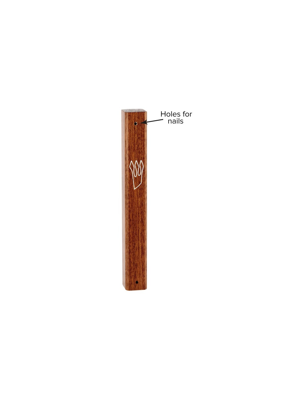 Classic Dark Brown Wood Mezuzah | Wood Mezuzah