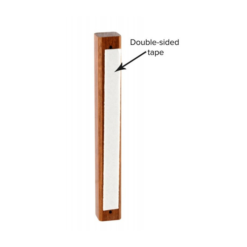 Classic Dark Brown Wood Mezuzah | Wood Mezuzah