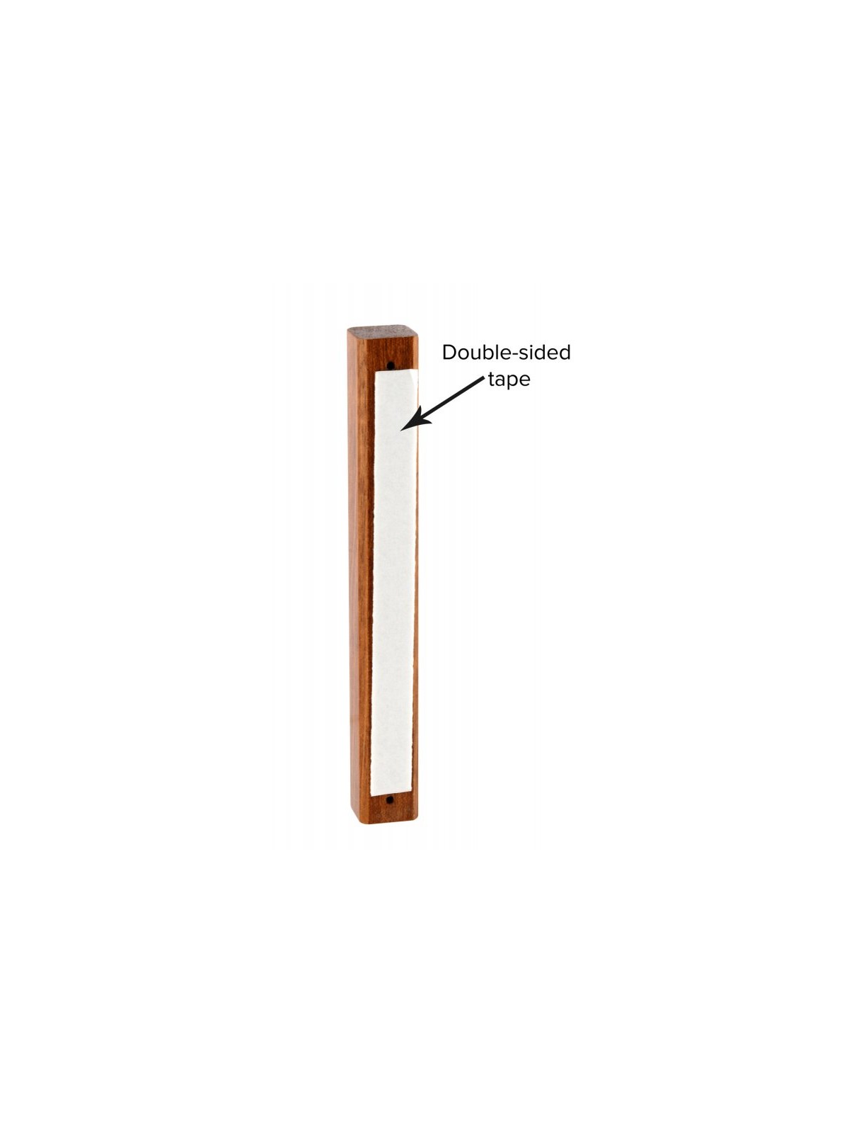 Classic Dark Brown Wood Mezuzah | Wood Mezuzah