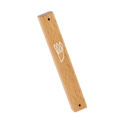 Light Brown Natural Wood Mezuzah Case | Wood Mezuzah