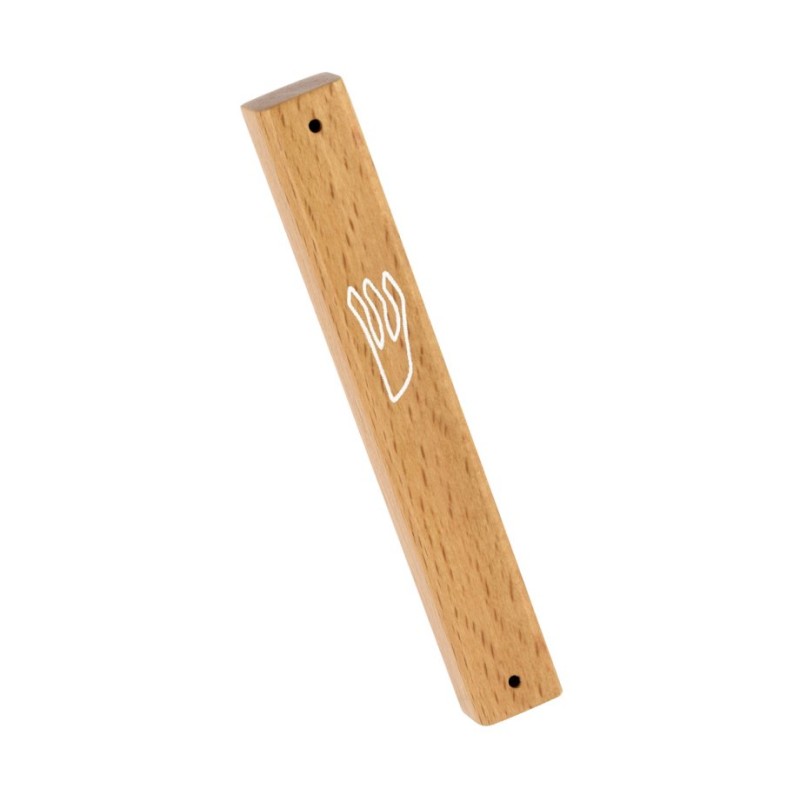 Light Brown Natural Wood Mezuzah Case | Wood Mezuzah