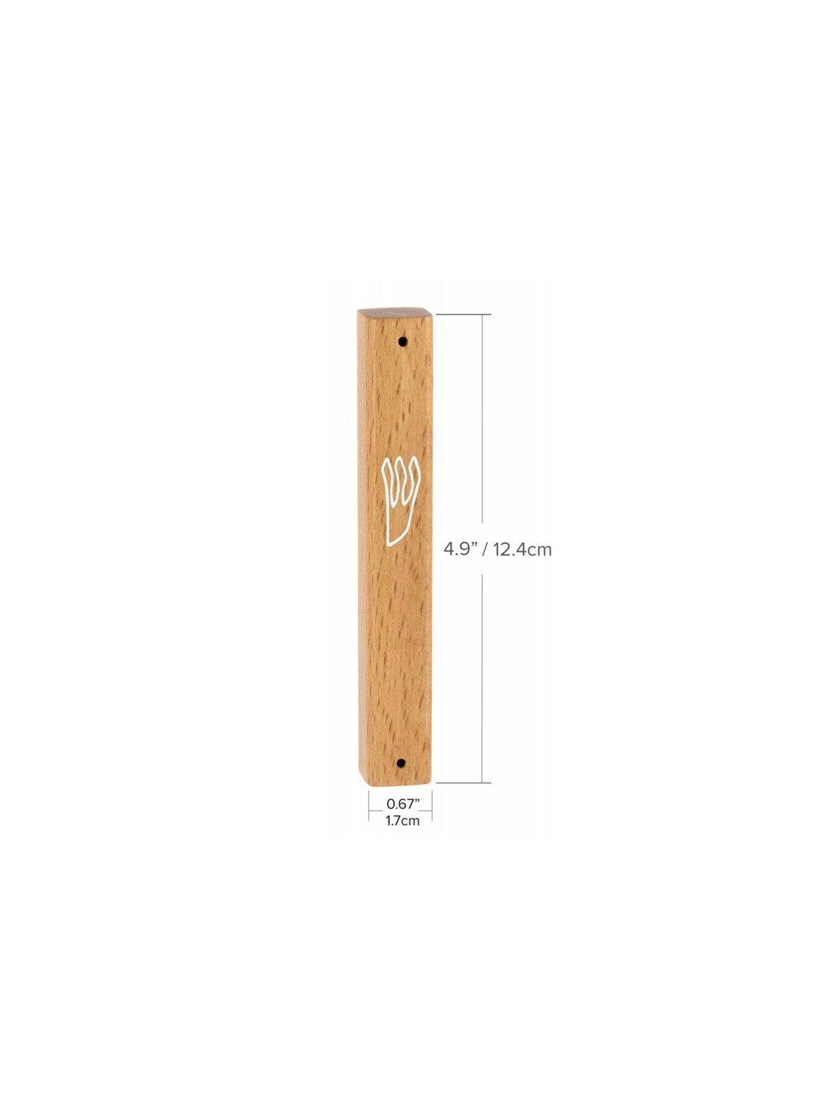 Light Brown Natural Wood Mezuzah Case | Wood Mezuzah