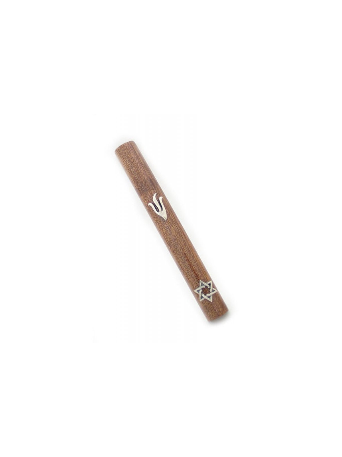 Mahogany Magen David Mezuzah | Wood Mezuzah