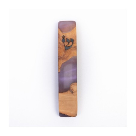 Eial Ovin Handmade Mezuzah Case Natural Olive Wood a... | Wood Mezuzah