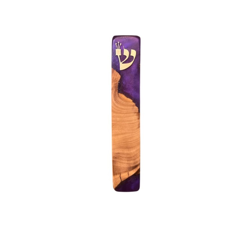 Eial Ovin Handmade Mezuzah Case Natural Olive Wood a... | Wood Mezuzah