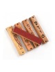 Set of Five Olive Wood Mezuzah Cases with Judaic Sym... | Wood Mezuzah