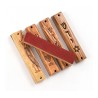 Set of Five Olive Wood Mezuzah Cases with Judaic Sym... | Wood Mezuzah