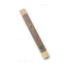 Two Tone Brown Wood Mezuzah Case with Shin and Menor... | Wood Mezuzah