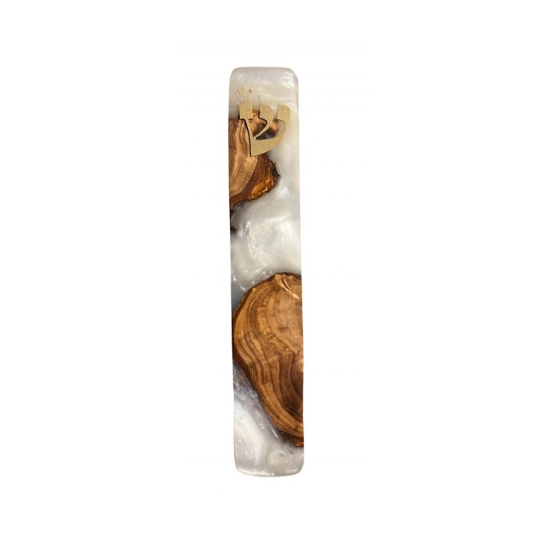 Eial Ovin Handmade Mezuzah Case from Natural Olive W... | Wood Mezuzah