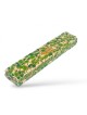 Wood Mezuzah Case with Mosaic Design Green and Yello... | Wood Mezuzah