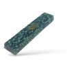 Wood Mezuzah Case with Mosaic Design Dark Blue on Tu... | Wood Mezuzah
