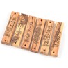 Set of Six Olive Wood Mezuzah Cases with Judaic Symb... | Wood Mezuzah