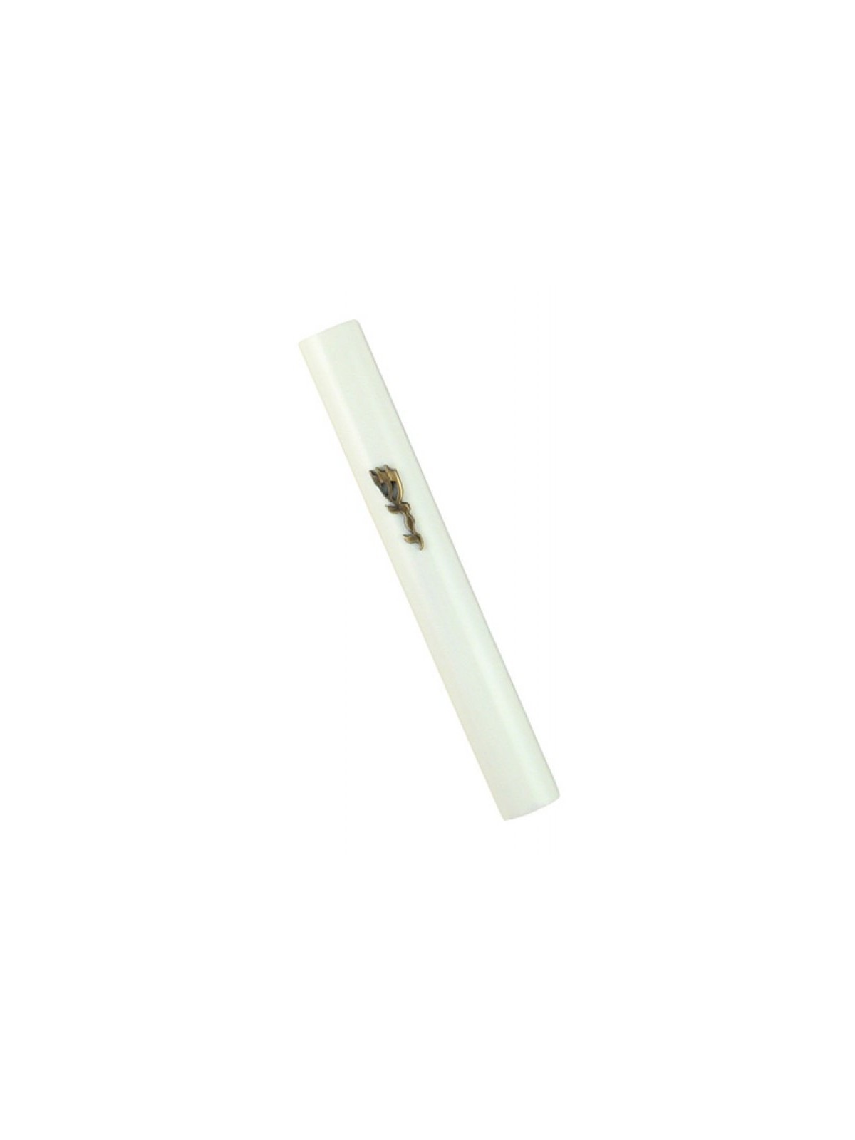 White Wood Rounded Mezuzah Case %96 Divine Name Deco... | Wood Mezuzah