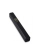 Black Colored Wood Mezuzah Case with Gold Shin Outline | Wood Mezuzah