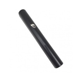 Black Wood Rounded Mezuzah Case Small Silver Pewter ... | Wood Mezuzah