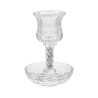 Crystal Glass Stem Kiddush Cup and Saucer... | Jewish Gift from Israel