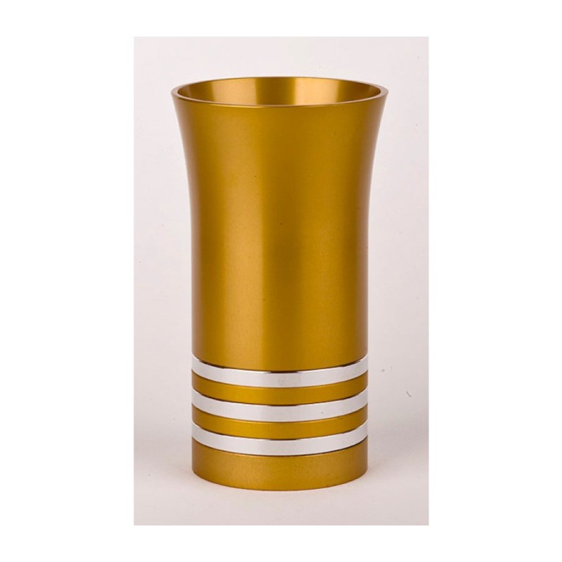Gold Silver Color Kiddush Cup by Agayof | Kiddush Cups