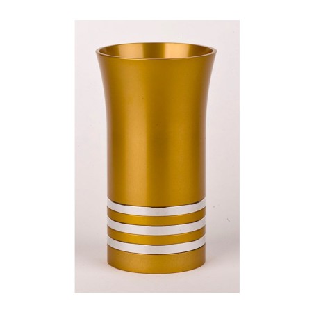 Gold Silver Color Kiddush Cup by Agayof | Kiddush Cups
