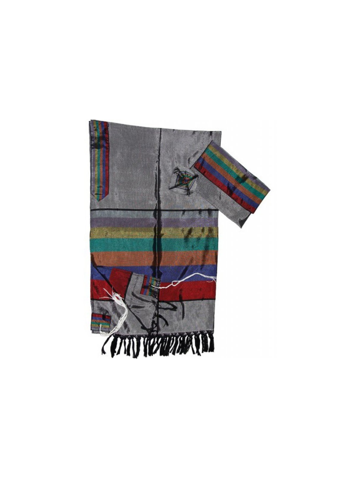 Gabrieli Handwoven Gray Silk Tallit Se... | Gabrieli Hand Woven Tallit