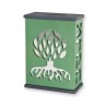 Agayof Tree Of Life Aluminum Tzedakah Box Green | Tzedakah boxes