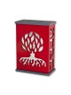 Agayof Tree Of Life Aluminum Tzedakah Box Red | Tzedakah boxes