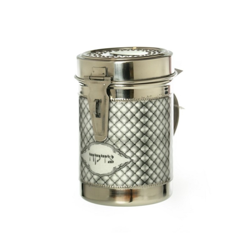 Tall Stainless Steel Charity Box with Handle Gleam... | Tzedakah boxes