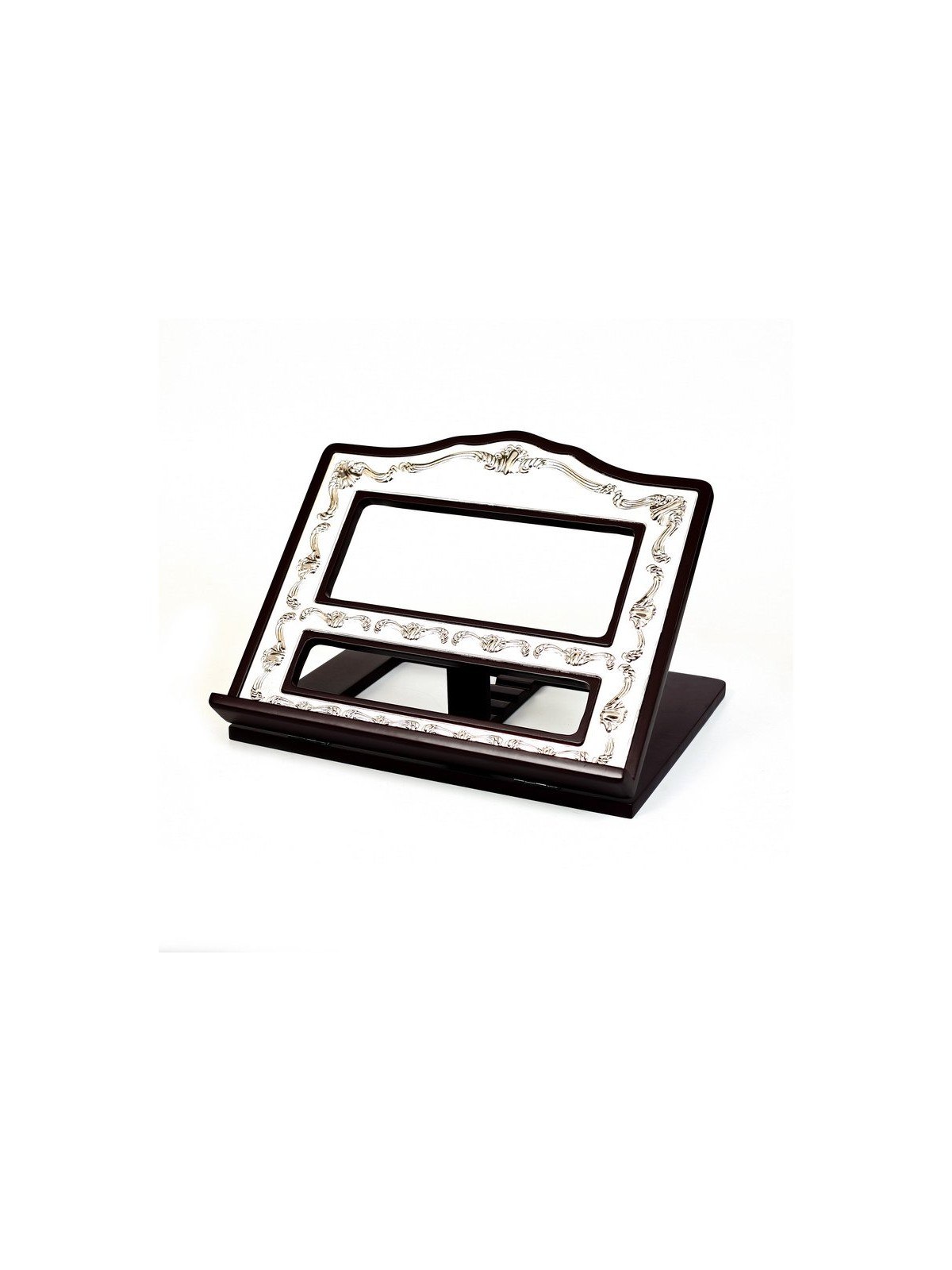 Pearlized Silver Plate and Wood Tableto... | Book Stands and Shtenders