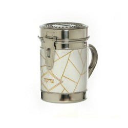 Tall Stainless Steel Charity Box with Handle Rando... | Tzedakah boxes