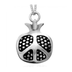 Silver Pomegranate Pendant by HaAri Jewelry | Jewish Pendant