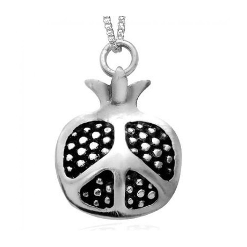 Silver Pomegranate Pendant by HaAri Jewelry | Jewish Pendant