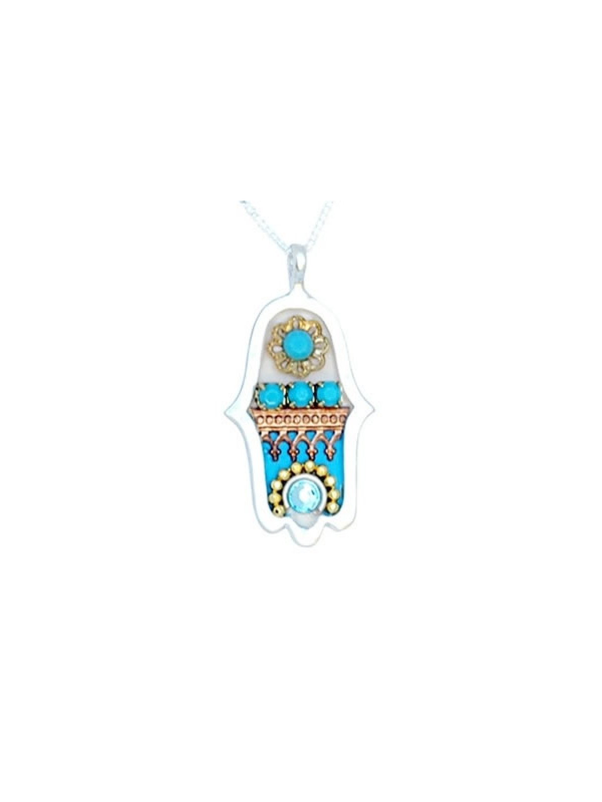 Silver Hamsa Necklace by Ester Shahaf | Hamsa Necklace