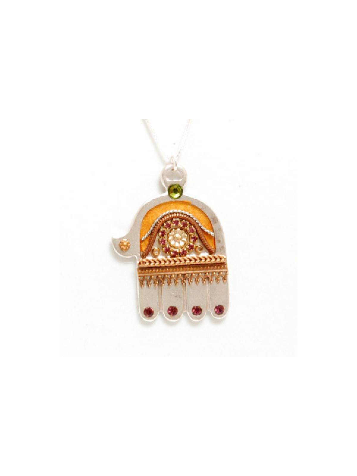 Golden Glory Silver Hamsa Necklace  Shahaf | Hamsa Necklace
