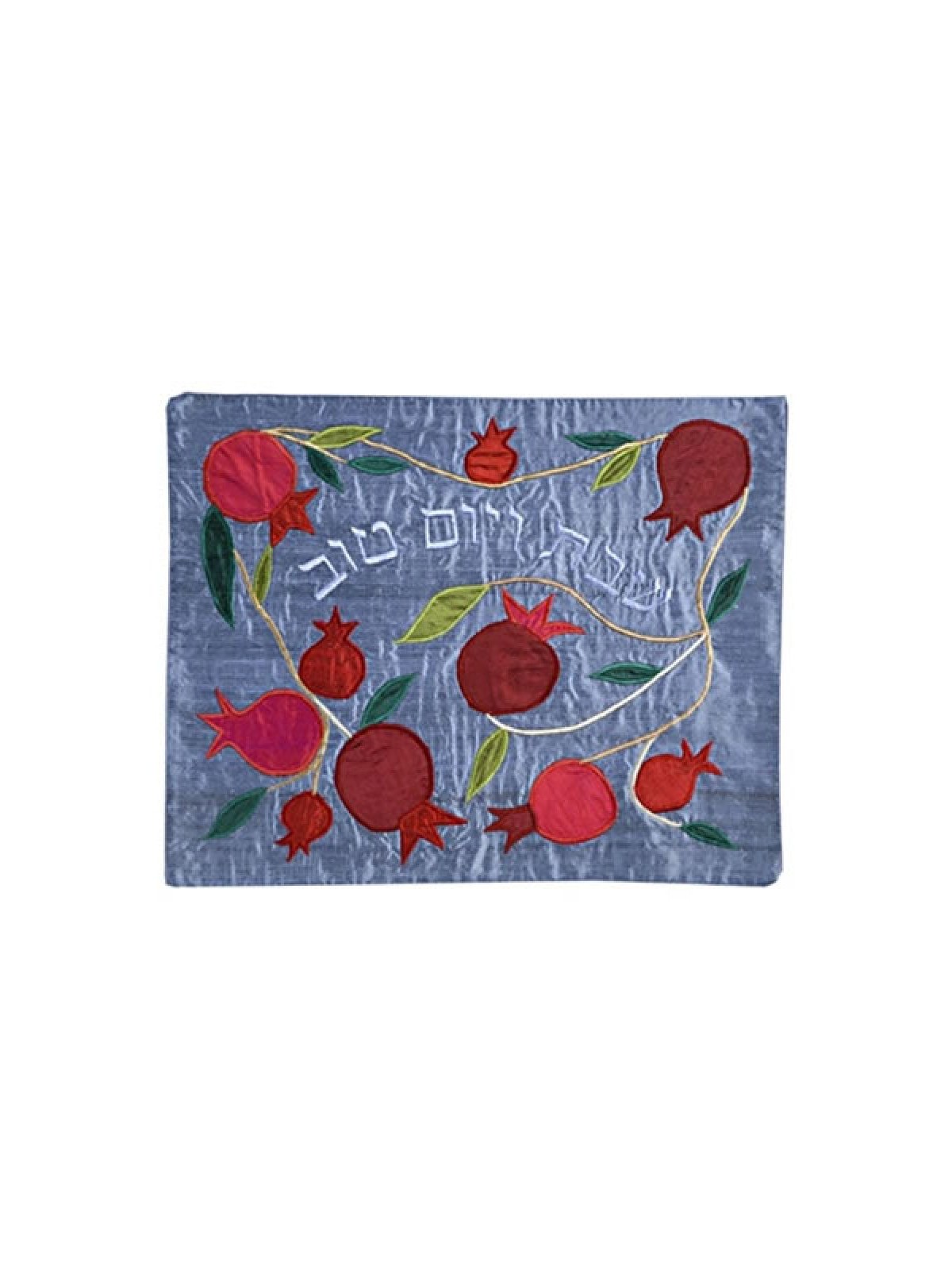 Yair Emanuel Raw Silk Challah Cover Embroidered Ap... | Challah Covers