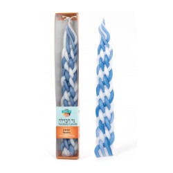 Handmade Beeswax Braided Havdalah Candle Blue an... | Havdalah Candles