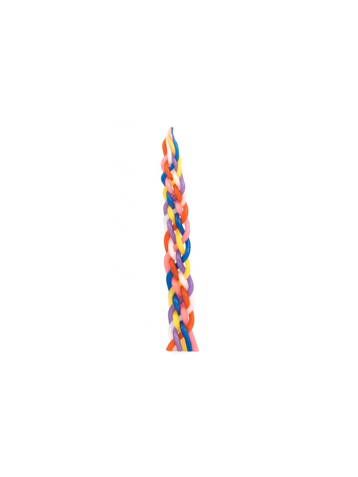 Handmade Braided Beeswax Havdalah Candle Colorful | Havdalah Candles